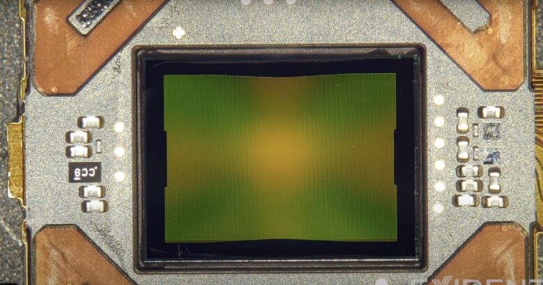 Here's a close look at the 48MP image sensor (much enhanced below). 